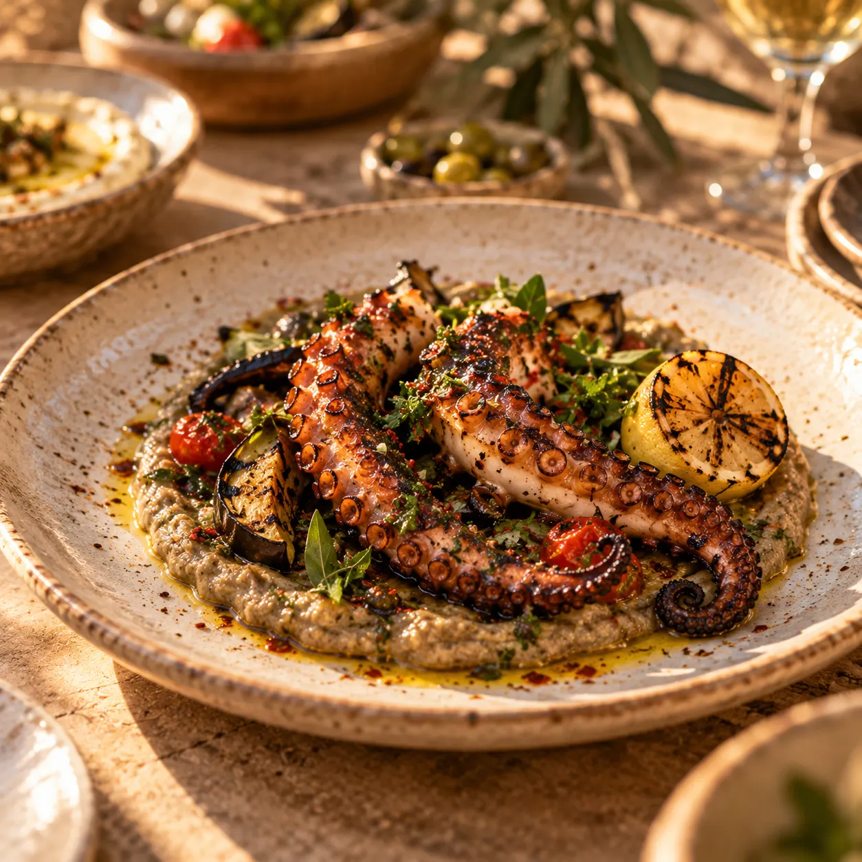 Grilled octopus